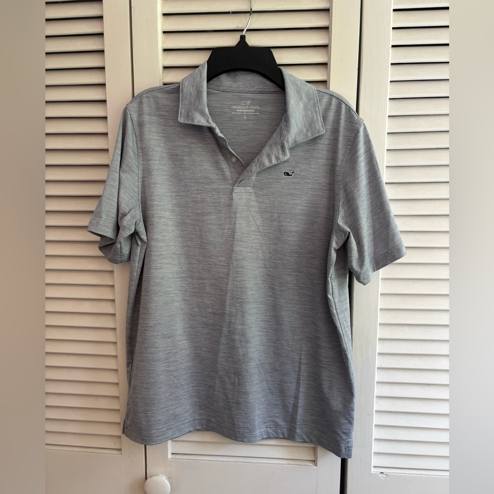 Vineyard Vines Boys Performance Gray Polo Shirt
